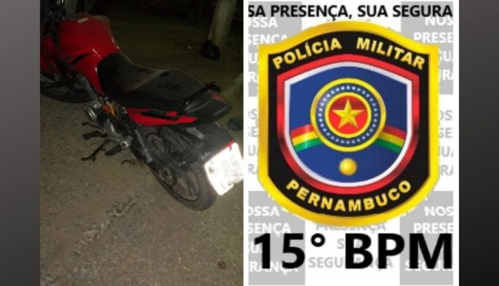 Moto roubada em Sanharó foi abandonada na zona rural de Belo Jardim