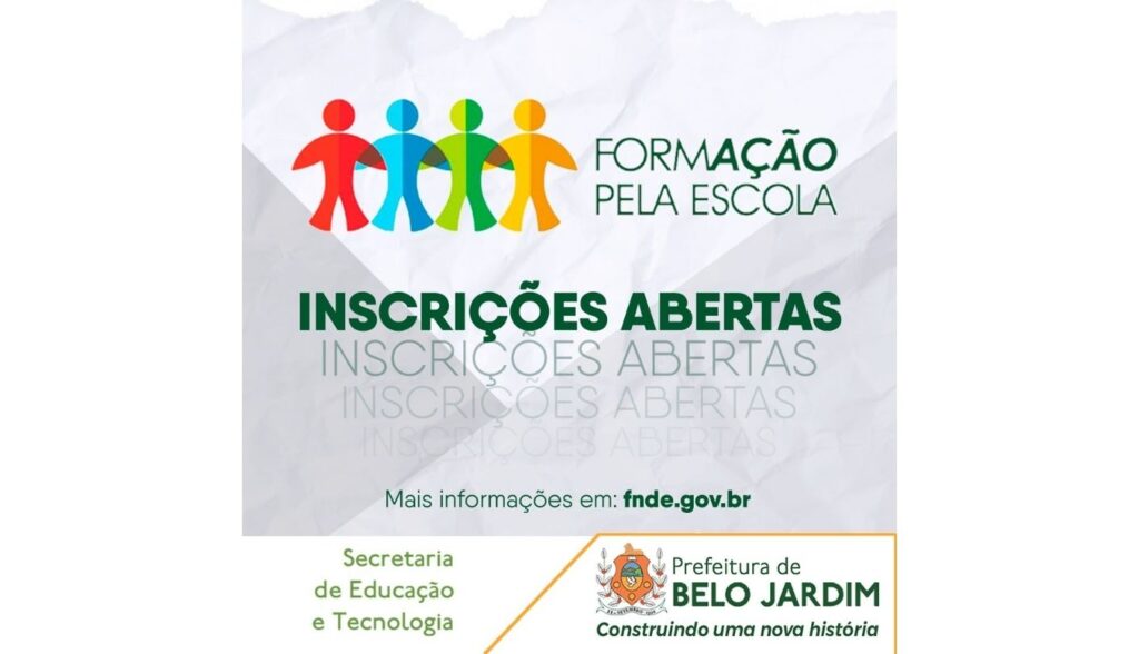 Secretaria de Educação convida profissionais da Educação para participarem do Programa “Formação pela Escola”