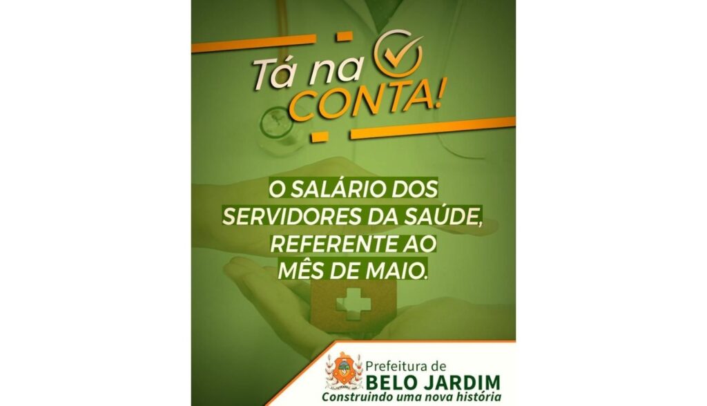 Servidores efetivos da Saúde recebem salário nesta segunda-feira