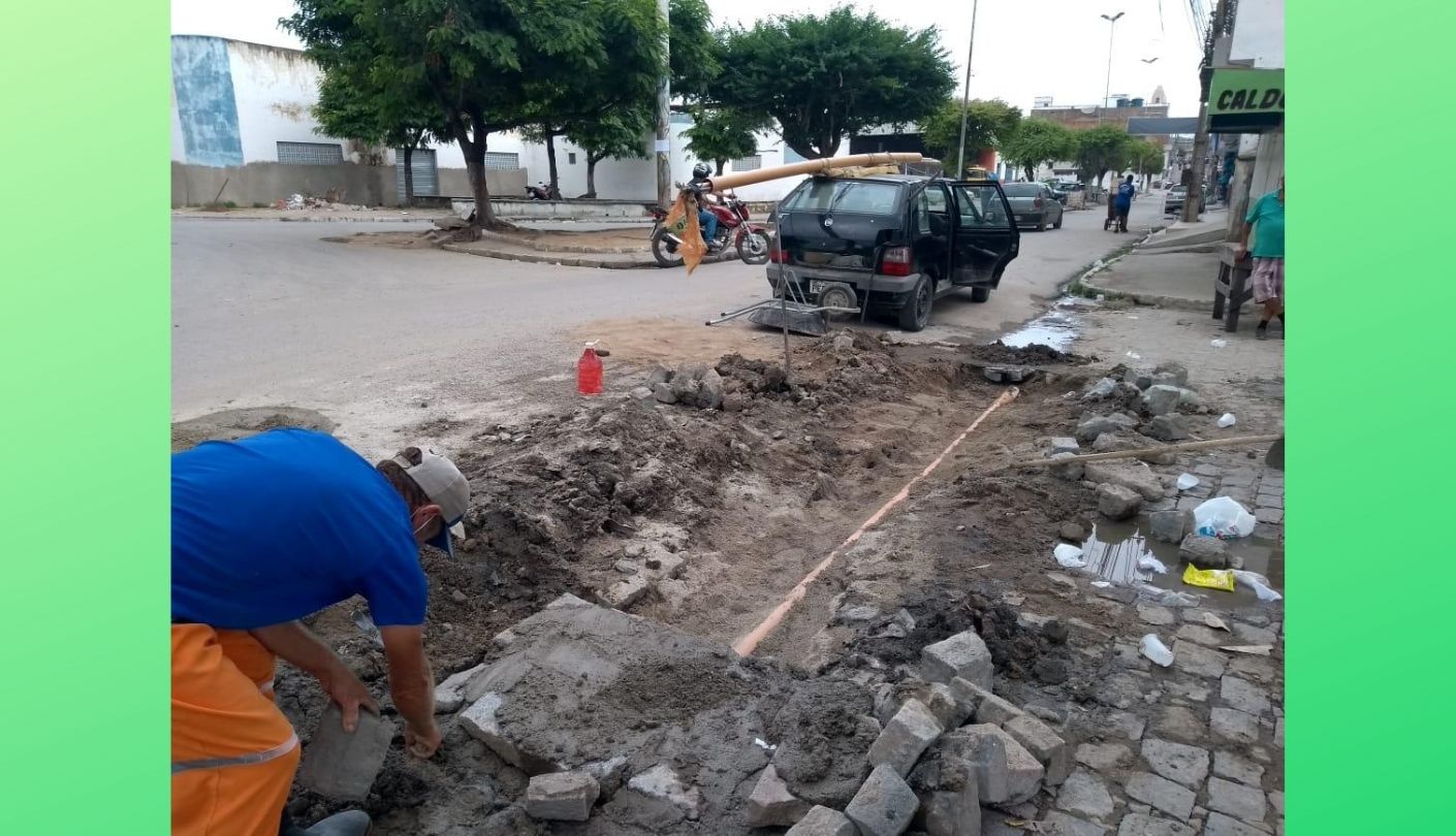 Reposição de paralelos, caixas de inspeção e operação tapa buraco são impulsionadas em Belo Jardim