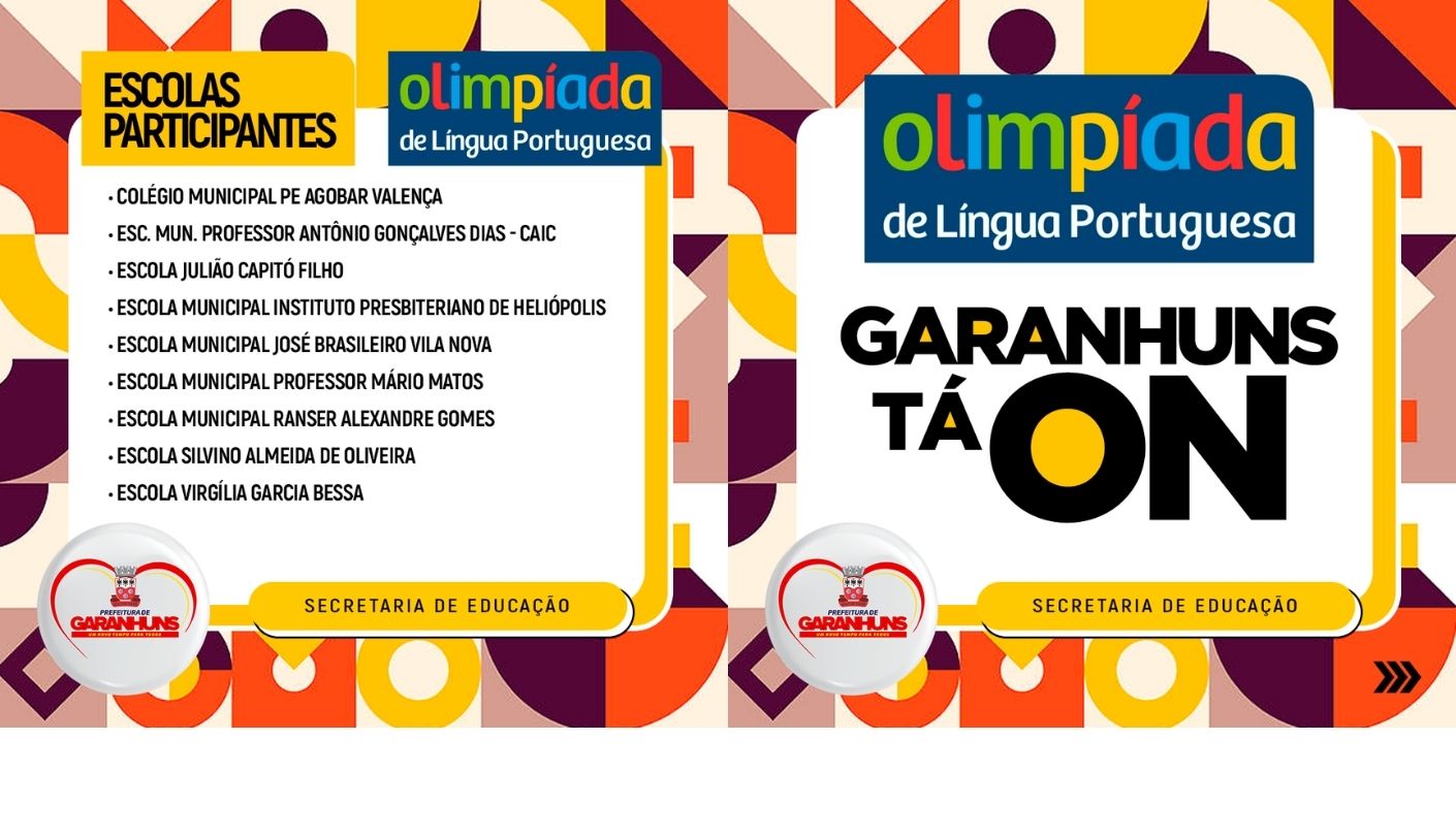 Garanhuns tá on na Olimpíadas de língua portuguesa