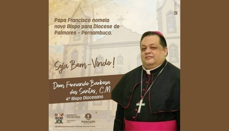 Papa Francisco nomeia dom Fernando Barbosa como novo bispo da Diocese de Palmares