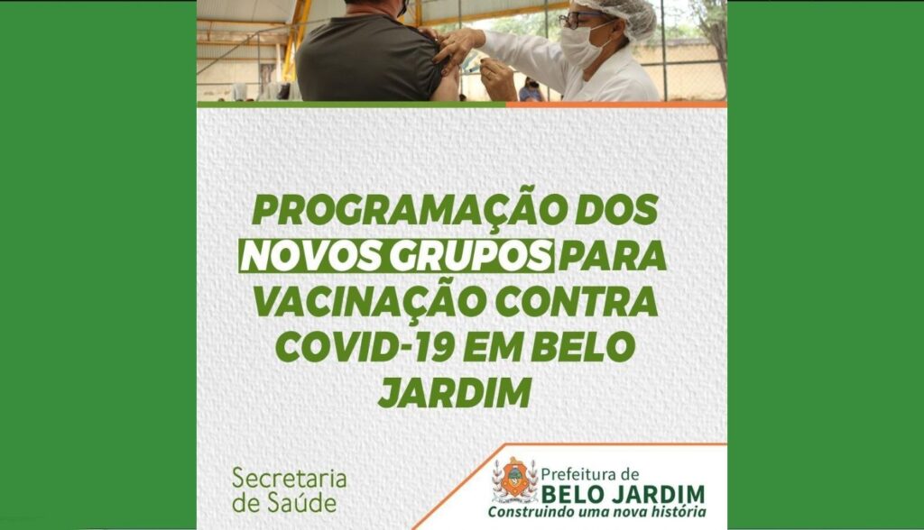 Belo Jardim amplia vacinação da Covid-19 para novas faixas etárias