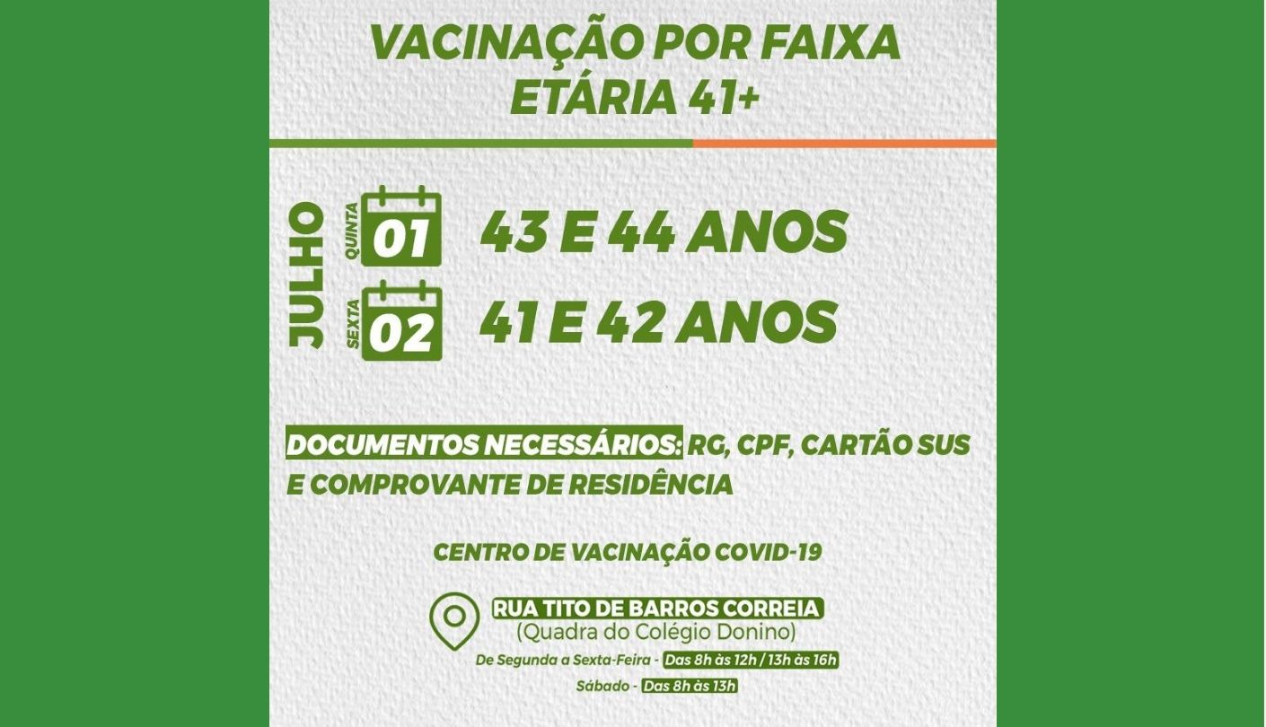 Belo Jardim amplia, nesta quinta-feira, faixa etária do público geral e dos trabalhadores da indústria e construção civil