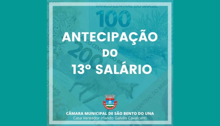 Câmara paga 1ª parcela do 13º salário aos servidores