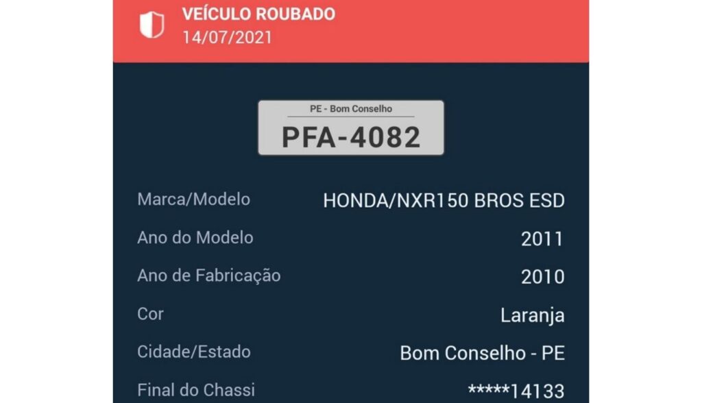 Mais uma moto foi tomada de assalto na zona rural de Lajedo