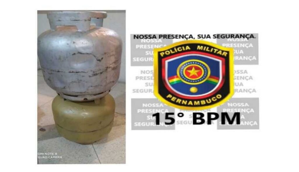São Bento do Una: Homens são presos pela PM após furtar botijões de gás de cozinha