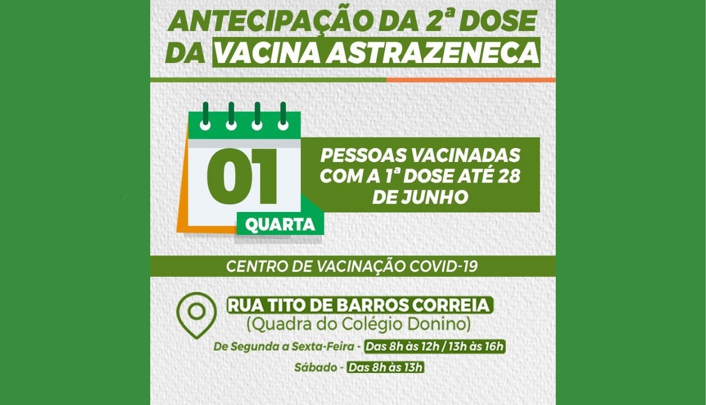 Belo Jardim antecipa segunda dose das pessoas vacinadas com Astrazeneca e Pfizer
