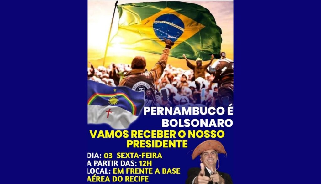 Apoiadores divulgam convocações para receber o presidente Jair Bolsonaro