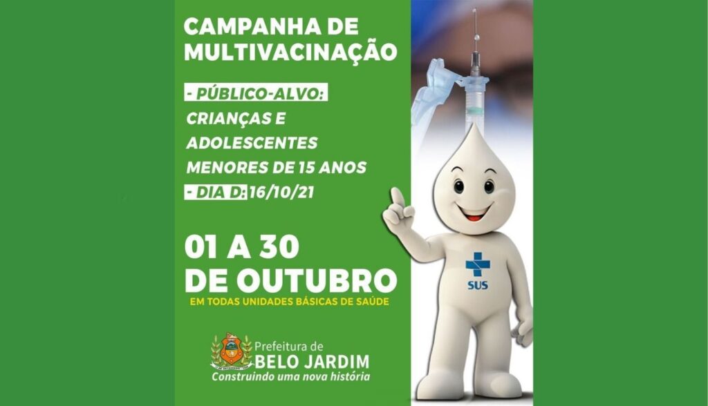 Belo Jardim inicia campanha de multivacinação para atualizar caderneta de crianças e adolescentes