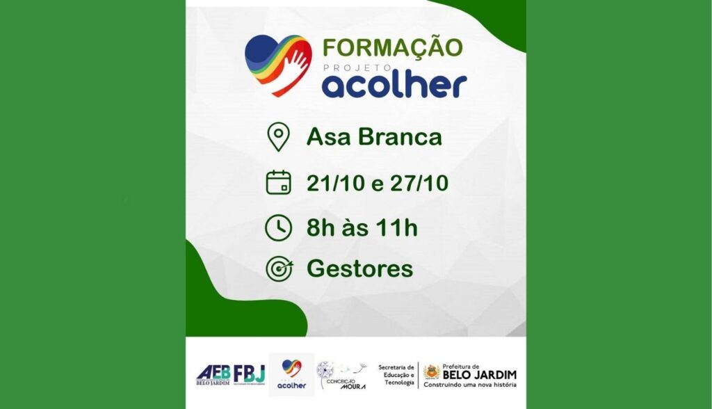 Secretaria de Educação convida gestores municipais para participarem da Formação do Projeto Acolher