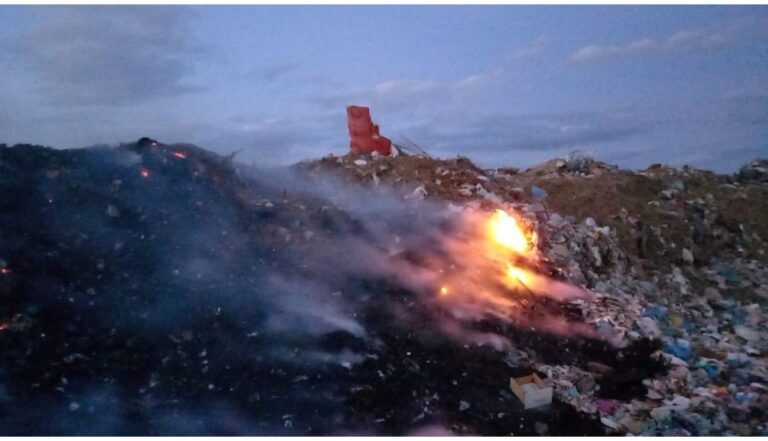 Incêndio atinge aterro sanitário de Pesqueira