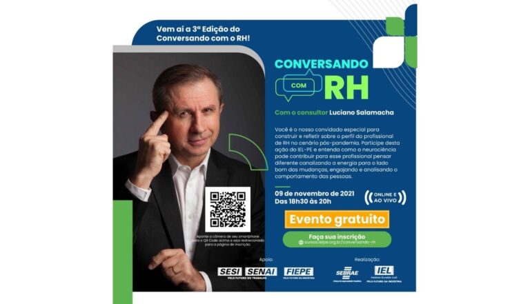 Consultor Luciano Salamacha dá palestra gratuita durante evento do IEL-PE