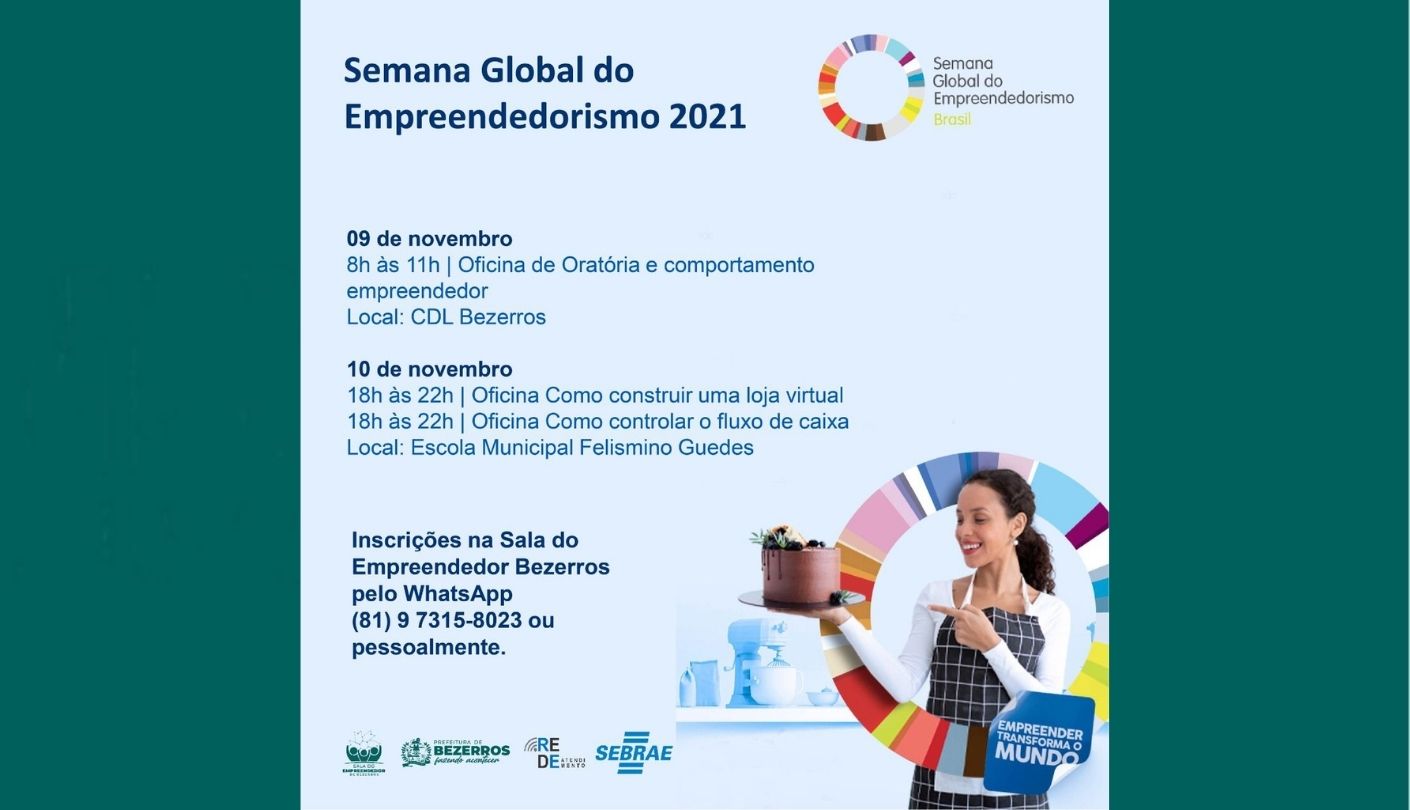 Sala do Empreendedor de Bezerros e SEBRAE Pernambuco realizam Semana Global do Empreendedorismo 2021