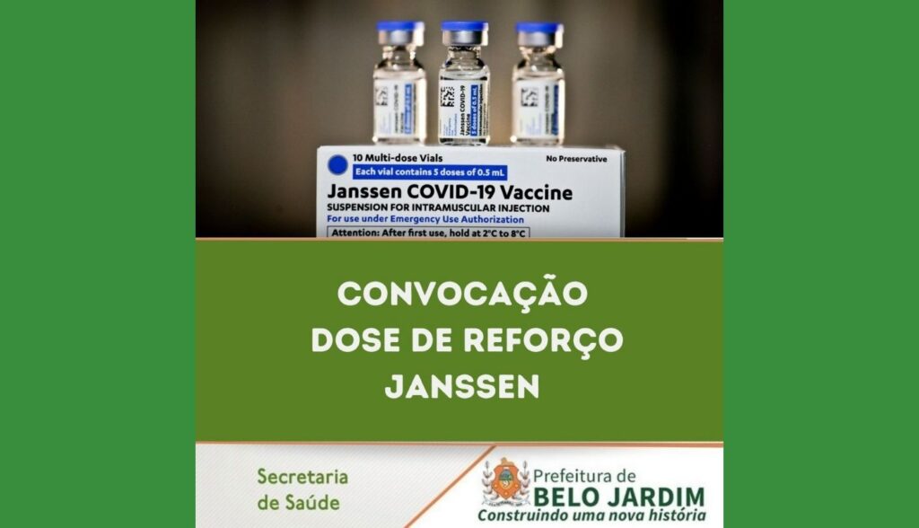 Belo Jardim convoca pessoas que tomaram a vacina Janssen para dose de reforço