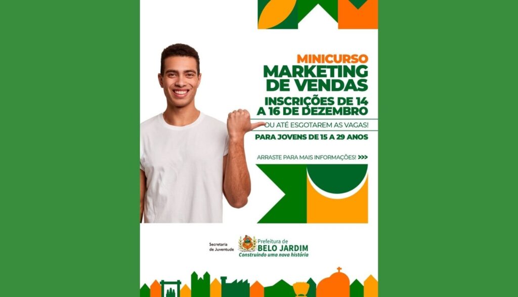 Prefeitura de Belo Jardim oferta minicurso sobre Marketing de Vendas