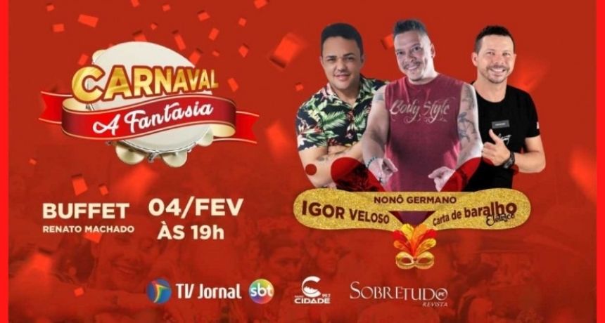 Evento 'Carnaval: A Fantasia' promete ser a prévia carnavalesca mais luxuosa de Caruaru