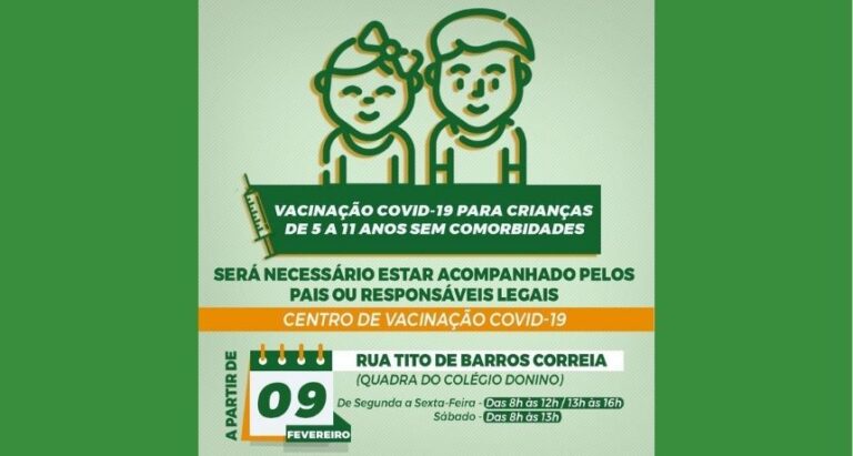 Vacinação infantil contra Covid-19 para crianças a partir dos cinco anos é retomada