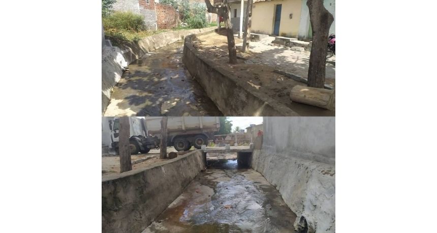 Prefeitura de Tacaimbó realiza limpeza do canal do Bairro do Salgado
