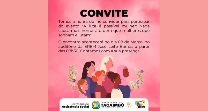 Prefeitura de Tacaimbó promove evento em alusão ao Dia da Mulher