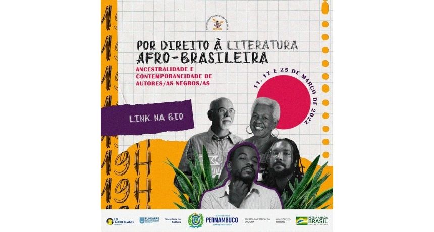 Curso online 'Por Direito à Literatura Afro-Brasileira' é realizado a partir de 11 de março, em Caruaru