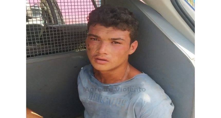 Bandido é preso após praticar assalto e atirar na polícia, em Lajedo