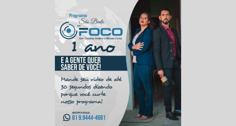 Programa São Bento em Foco fará edição especial e contará com plateia!