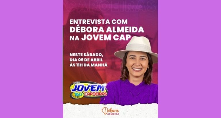 Entrevista: Débora Almeida na Rádio Jovem CAP em Capoeiras