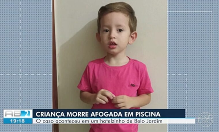 Menino de 3 anos morre afogado em piscina de hotelzinho, em Belo Jardim