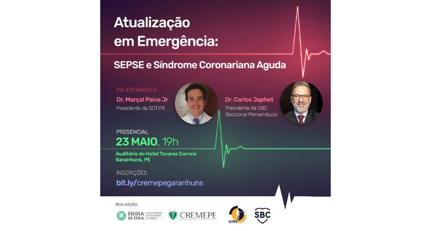 Cremepe promove Atualização em Emergência: SEPSE e Síndrome Coronariana Aguda, em Garanhuns