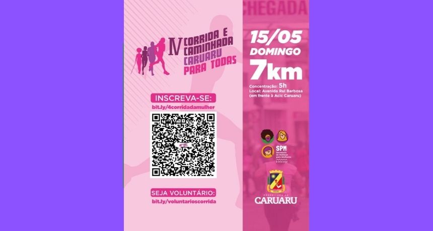 Inscrições para a “Corrida e Caminhada Caruaru para Todas” terminam nesta quinta-feira (12)