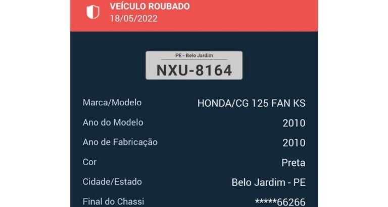 Mais uma motocicleta foi furtada em Lajedo