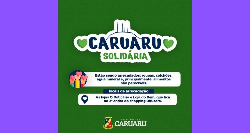 Transforma lança a campanha “Caruaru Solidária”