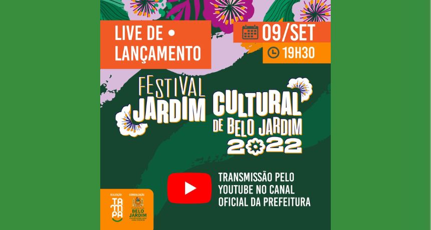 Prefeitura de Belo Jardim lança programação do Jardim Cultural nesta sexta-feira (09)