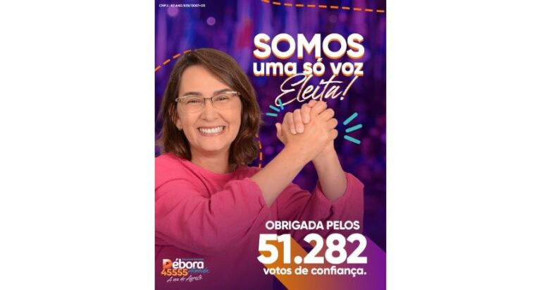 51.282 MIL VOTOS: São Bento do Una, o Agreste e Pernambuco ganham a Deputada Estadual Débora Almeida