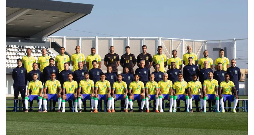 Seleção brasileira divulga foto oficial da Copa do Mundo do Qatar