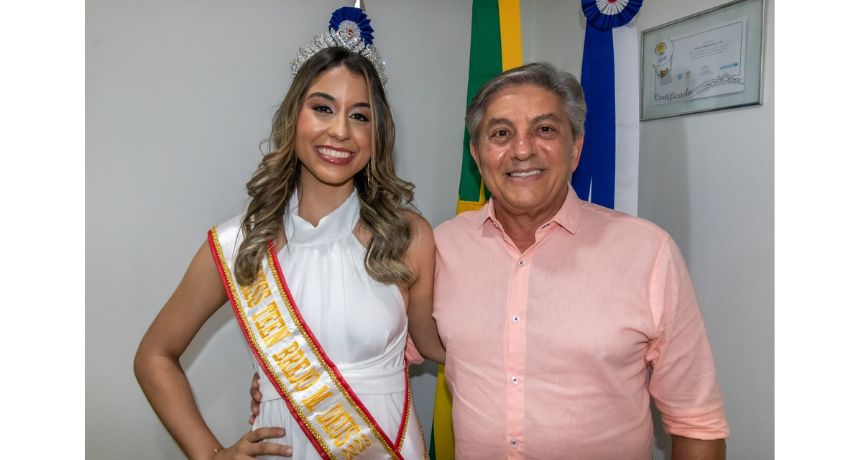 Prefeito de Brejo da Madre de Deus recebe candidata ao Miss Teen 2023