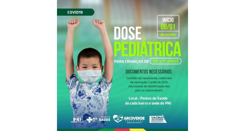 Arcoverde inicia etapa de vacinação contra a Covid-19 para crianças entre 5 e 11 anos