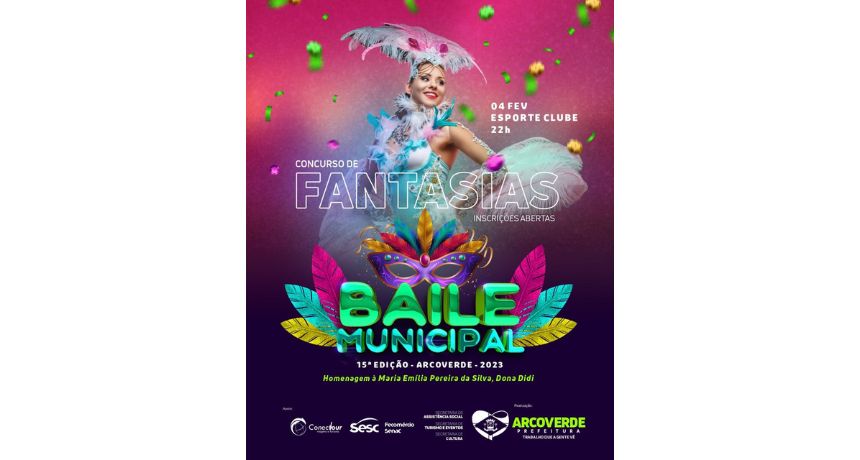 15° Baile Municipal será realizado em Arcoverde; saiba como participar do concurso de Fantasias