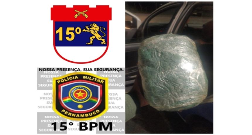 Traficantes fogem e abandonam carro com 1 kg de maconha em Belo Jardim