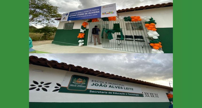 Prefeitura de Belo Jardim inaugura novo prédio escolar e Ponto de Apoio à Saúde, em Lagoa da Chave