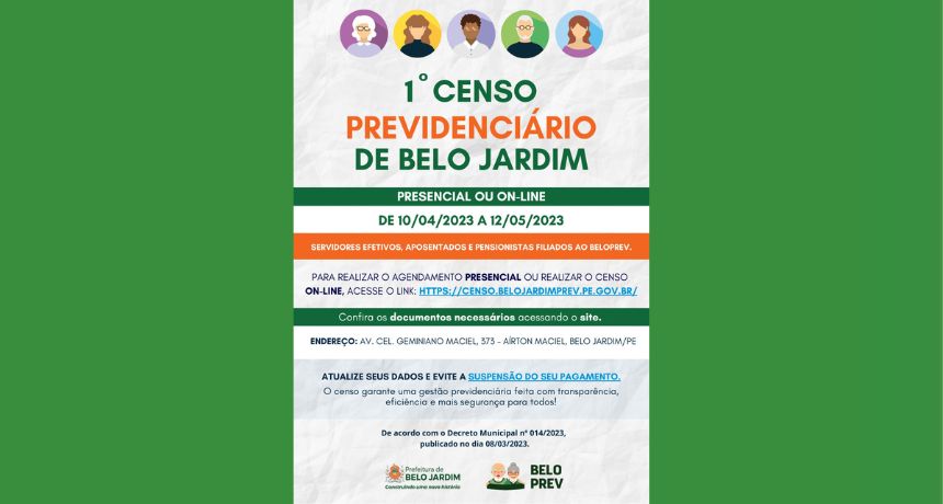 Prefeitura realiza o 1° Censo Previdenciário de Belo Jardim