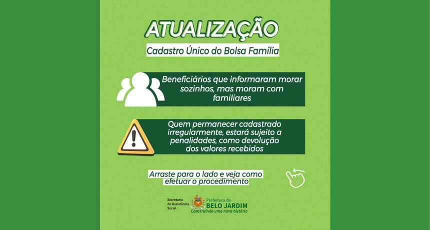 Usuários do Bolsa Família devem ficar atentos para a nova portaria de atualização cadastral