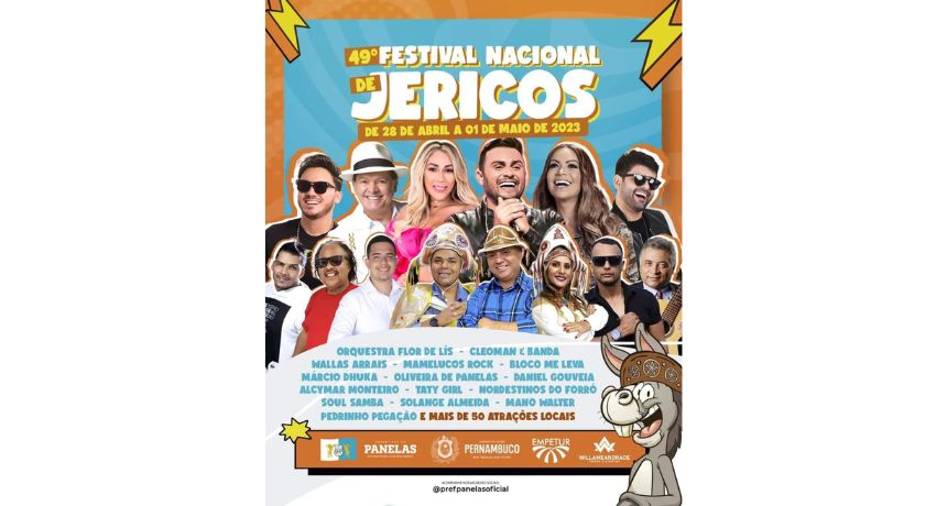 Programação do 49º Festival Nacional de Jericos é lançada em Panelas