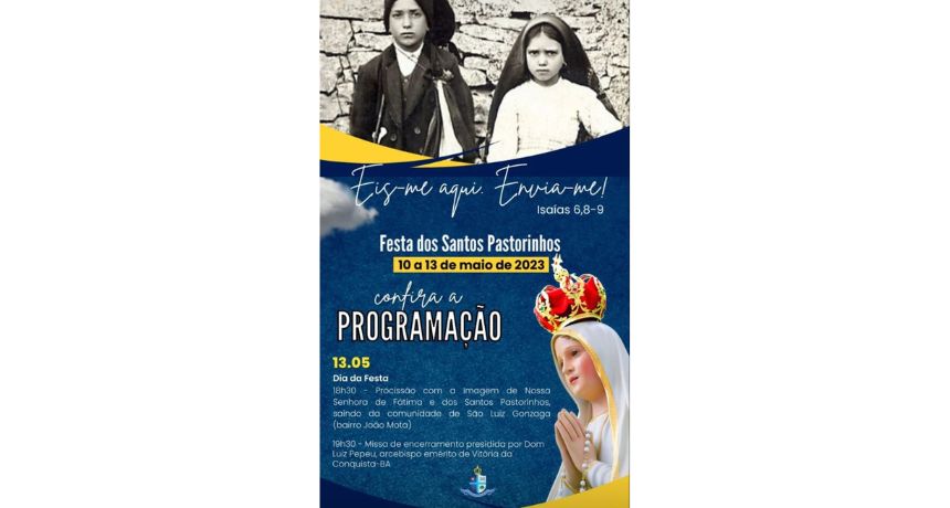 Festa de Nossa Senhora de Fátima é realizada em Caruaru neste sábado (13)