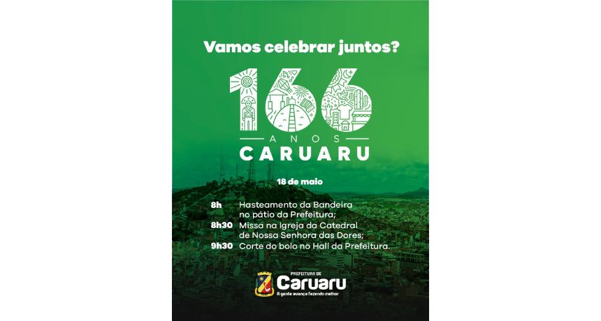 Caruaru 166 anos; confira a programação do aniversário da Capital do Forró