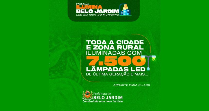 Prefeito Gilvandro Estrela assina a implantação do programa Ilumina Belo Jardim