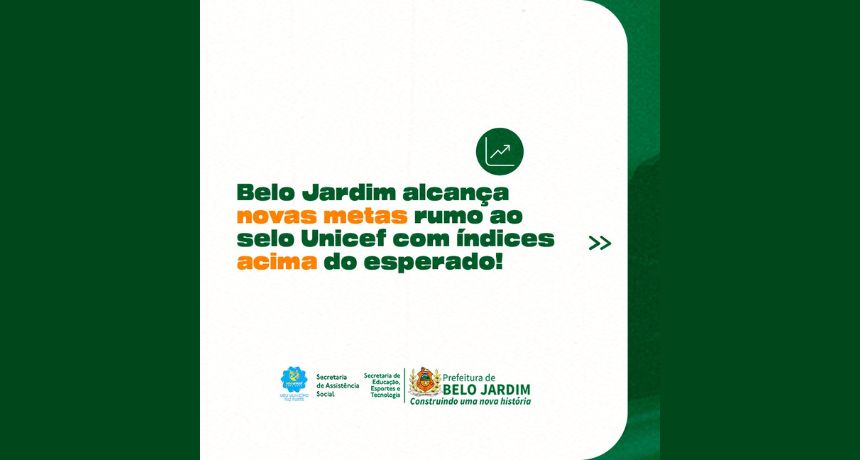 Belo Jardim atinge metas na educação municipal do Selo UNICEF