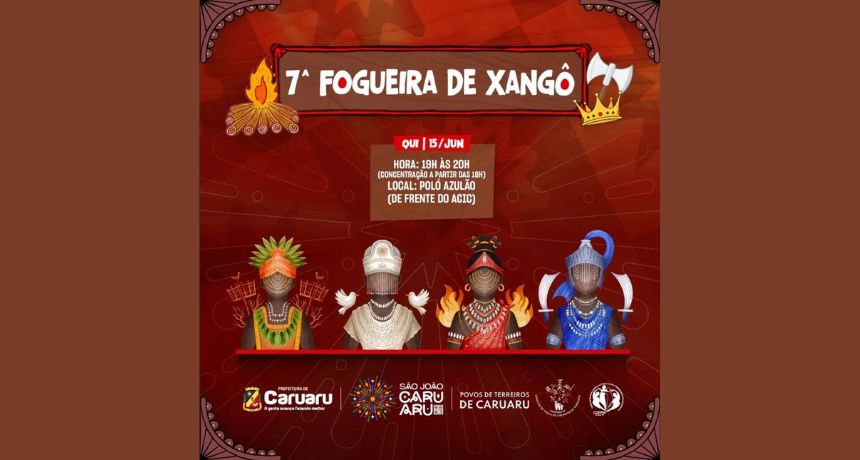 Sétima edição da 'Fogueira de Xangô' é realizada em Caruaru nesta quinta-feira (15)