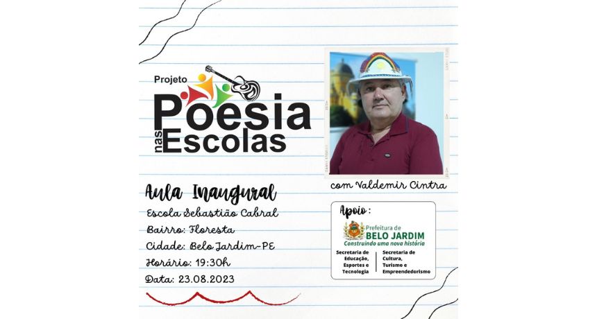 Belo Jardim implanta Projeto "Poesia nas Escolas" na Rede Pública Municipal